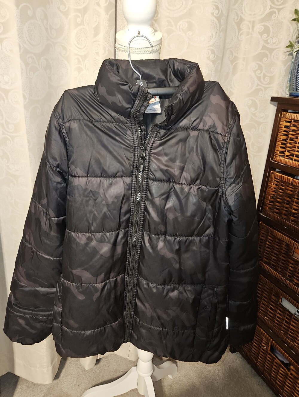 Avalanche Black Kids Camo Puffer Jacket